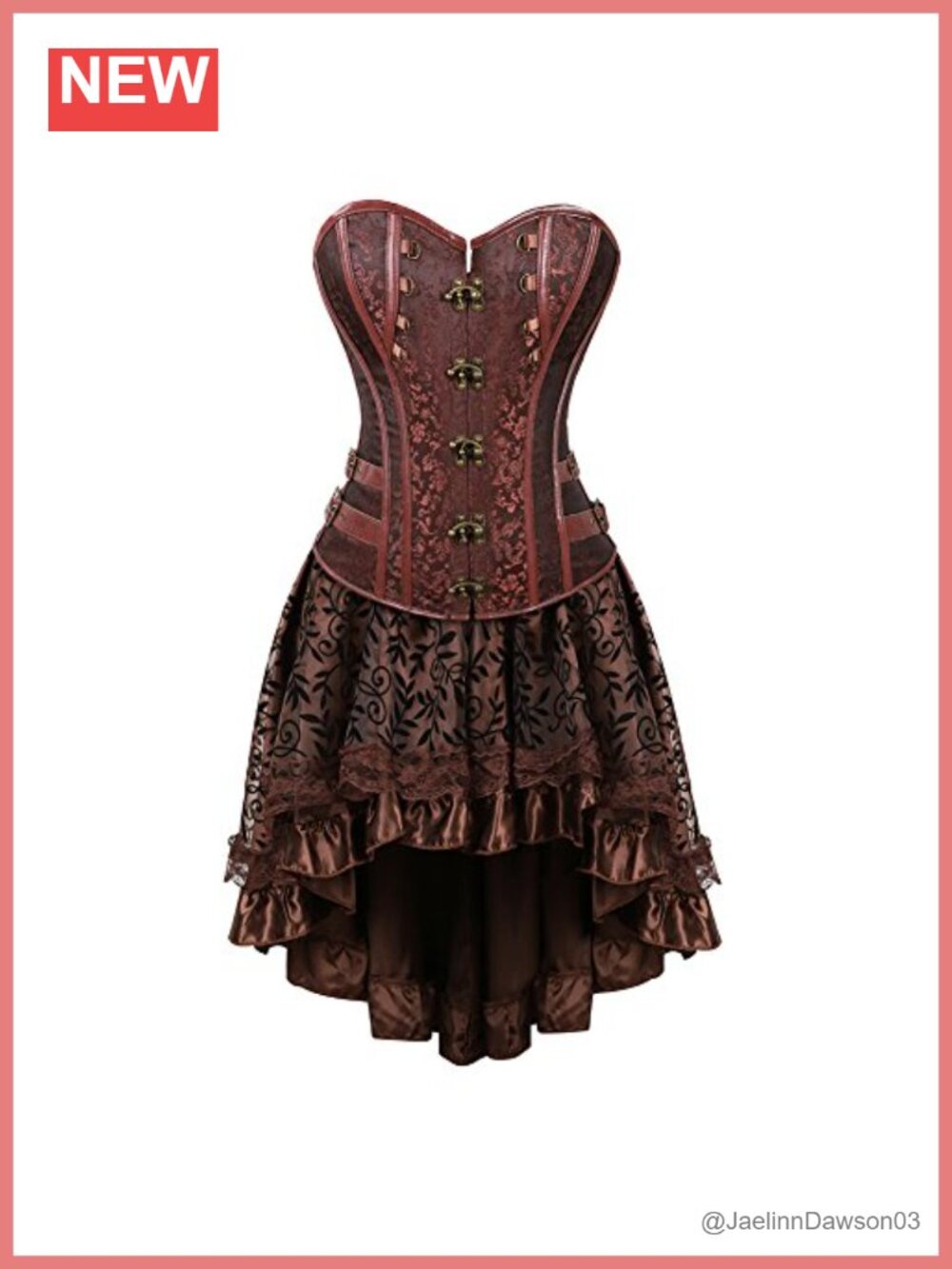 Steampunk Corset Dress and Skirt Set Burlesque Costume